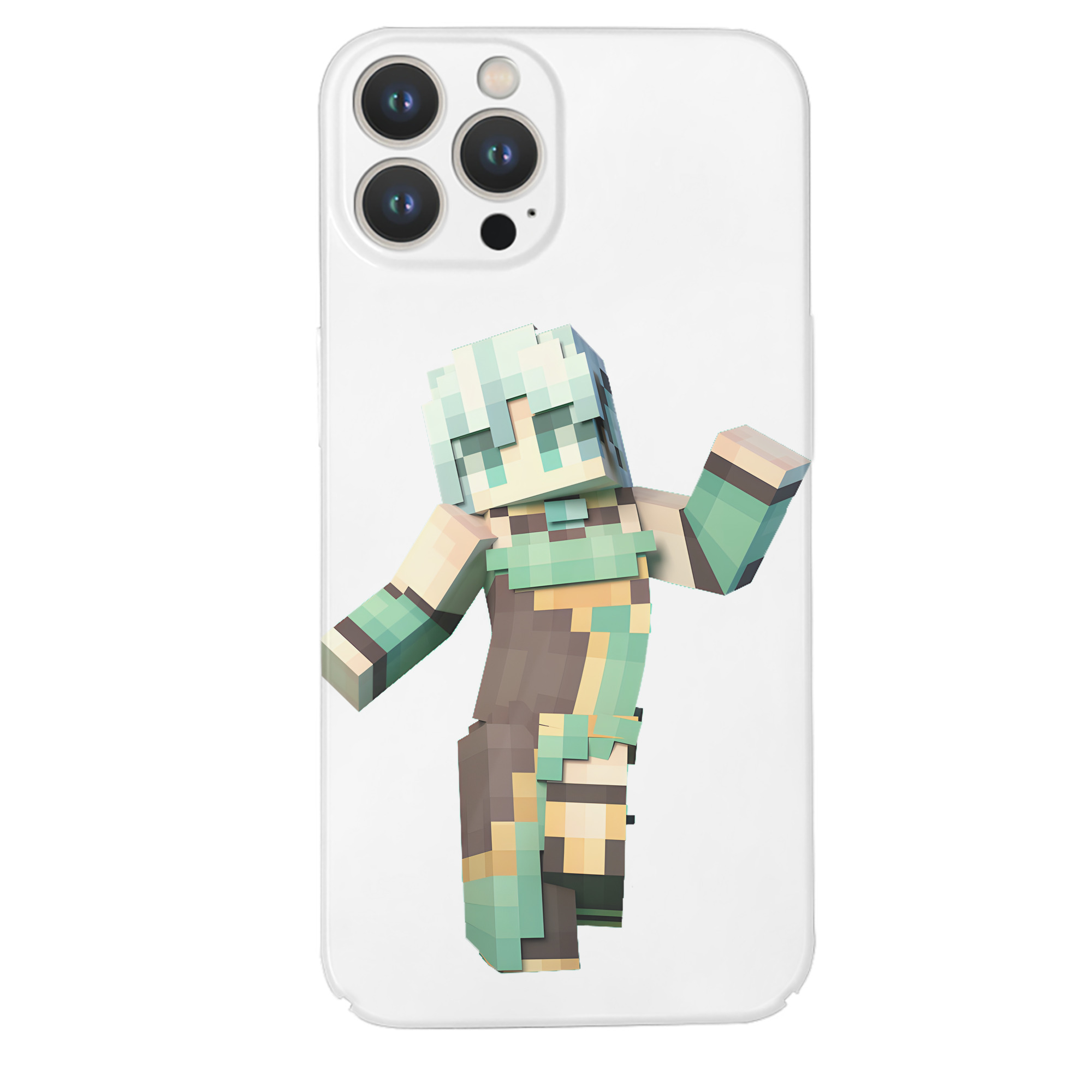 （画像用） マインクラフト ブロックの世界 Minecraft MC Block world 【iPhone 14シリーズ対応】ハードケース